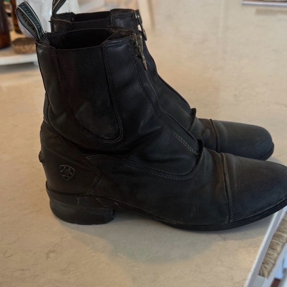 Ariat Black Paddock Riding Boots 8